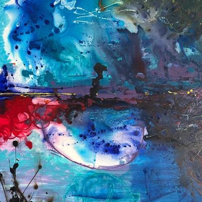 “Into the Deep” Abstract Acrylic on Canvas – Signed Original
