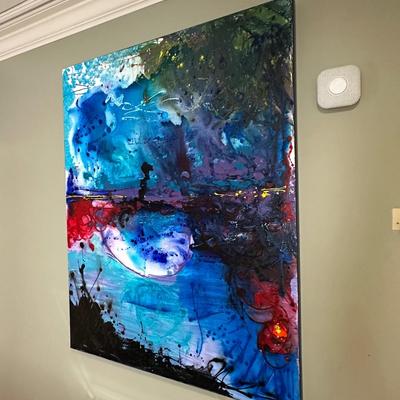 “Into the Deep” Abstract Acrylic on Canvas – Signed Original