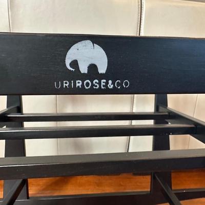 Uri Rose & Co. Handwoven Moses Basket with Black Wooden Rocking Stand