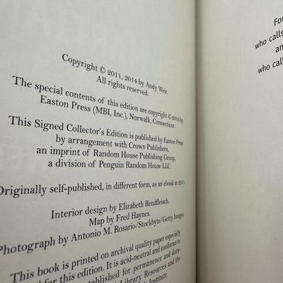 The Martian by Andy Weir – Signed Leather Collector’s Edition