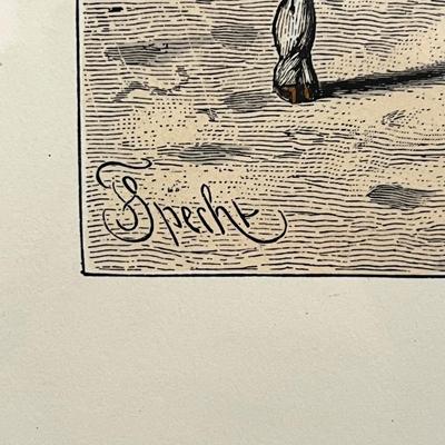 Old World Prints - Barbary Lion & Giraffe (BLR-RG)