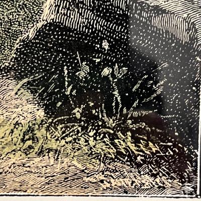 Old World Prints - Barbary Lion & Giraffe (BLR-RG)