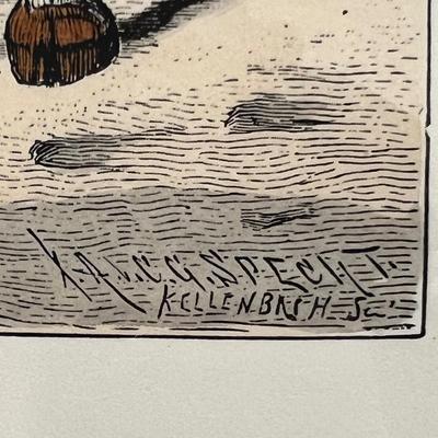 Old World Prints - Barbary Lion & Giraffe (BLR-RG)