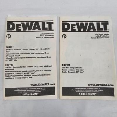 Selection of DeWalt Cordless Tools-Vacuum, Drill & Router (DG-JS)