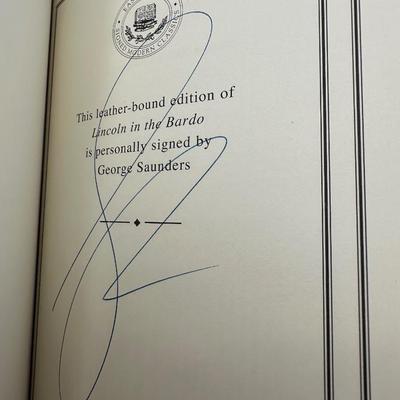 Easton Press Lincoln in the Bardo by George Saunders — Signed Leather Collector’s Edition with COA