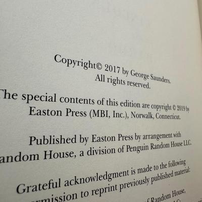 Easton Press Lincoln in the Bardo by George Saunders — Signed Leather Collector’s Edition with COA