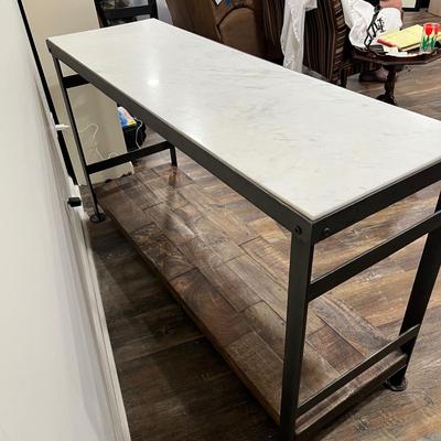 Modern Marble Top Console Table (BLR-RG)