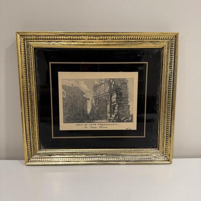 Three Framed Roman Countryside Etchings (BLR-MG)