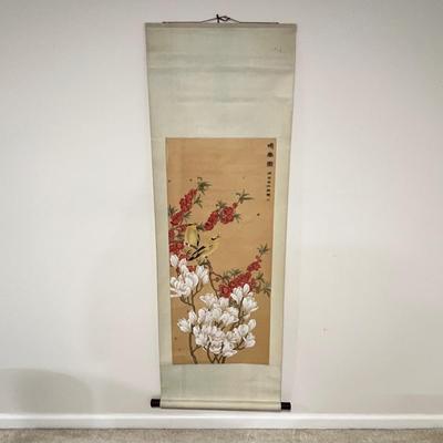 Asian Botanical Scroll Painting (BLR-RG)