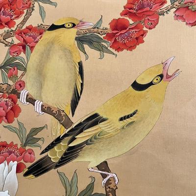 Asian Botanical Scroll Painting (BLR-RG)