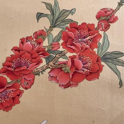 Asian Botanical Scroll Painting (BLR-RG)