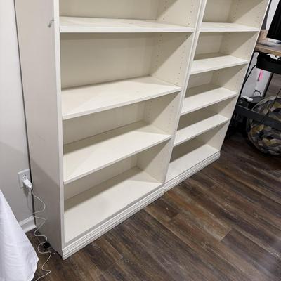 Two Adjustable Shelf Bookcases (BLR-MG)
