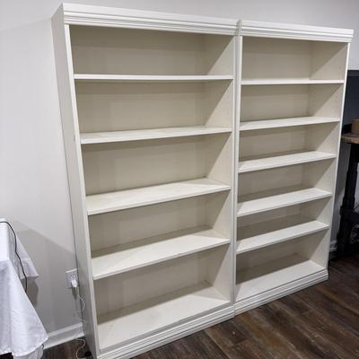 Two Adjustable Shelf Bookcases (BLR-MG)