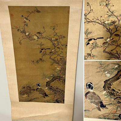 “Waterfowls in Autumn”, Jen-Fa Hanging Scroll (BLR-RG)