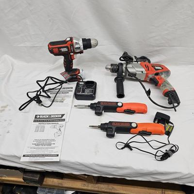 Assortment of Black & Decker Drills & Accessories (DG-JS)
