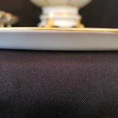 Hand Painted-Limoges Punch Bowl, Cups and Tray (DR-KD)