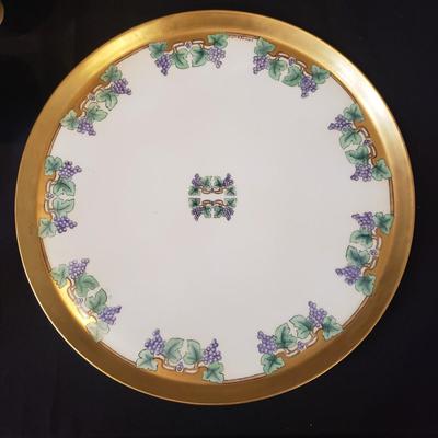 Hand Painted-Limoges Punch Bowl, Cups and Tray (DR-KD)