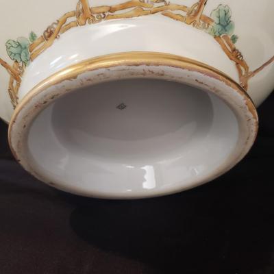 Hand Painted-Limoges Punch Bowl, Cups and Tray (DR-KD)