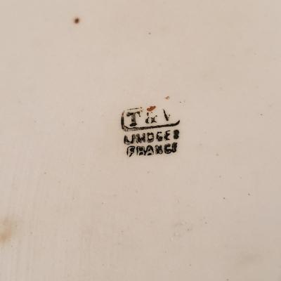 Hand Painted-Limoges Punch Bowl, Cups and Tray (DR-KD)