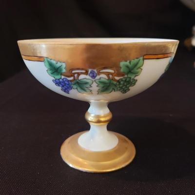 Hand Painted-Limoges Punch Bowl, Cups and Tray (DR-KD)