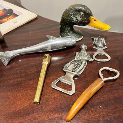 Rubal Cast Iron Mallard & Other Unique Bottle Openers Plus More Vintage Barware (BLR-RG)