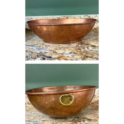 Set of Two Copper Mixing Bowls (K-SF)