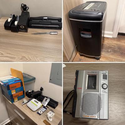 Paneer File Cabinet, Ativa Shredder, Brother Label Maker & Office Supplies (BLR-MG)