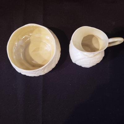 Belleek Ireland Cream and Sugar Bowls (DR-KD)