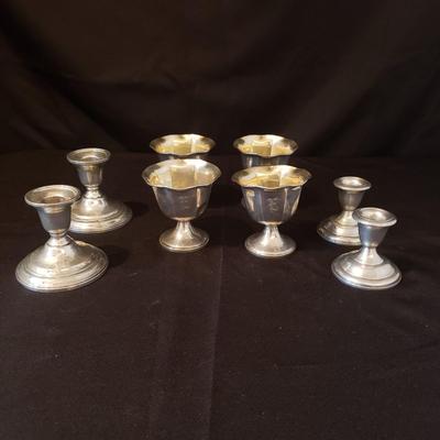 Sterling Candlesticks & Monogrammed Cups (DR-KD)