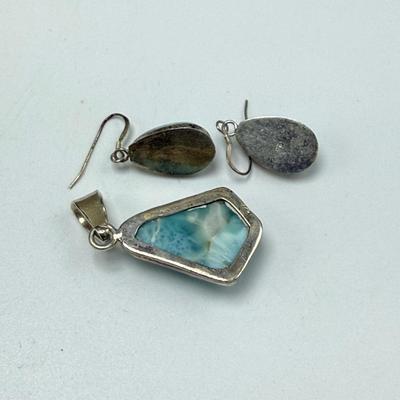 Four sets including Larimar and Sodalite (ST-SS)