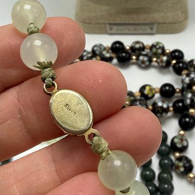 Jade Beads and Cloisonné Necklace (ST-SS)