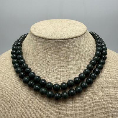 Jade Beads and Cloisonné Necklace (ST-SS)