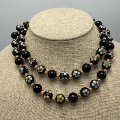 Jade Beads and Cloisonné Necklace (ST-SS)