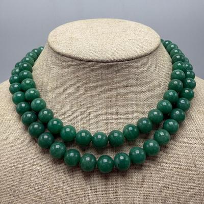 Jade Beads and Cloisonné Necklace (ST-SS)