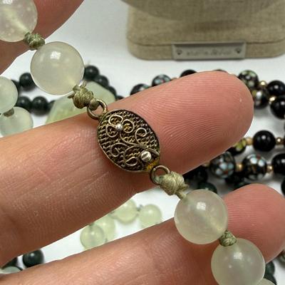 Jade Beads and Cloisonné Necklace (ST-SS)