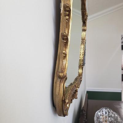 Ornate Gold Mirror & Cut Glass Bowl (DR-KD)