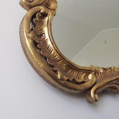 Ornate Gold Mirror & Cut Glass Bowl (DR-KD)