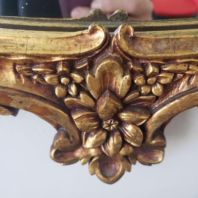 Ornate Gold Mirror & Cut Glass Bowl (DR-KD)