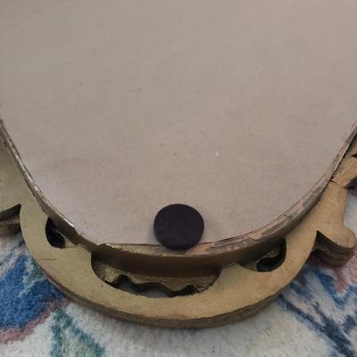 Ornate Gold Mirror & Cut Glass Bowl (DR-KD)