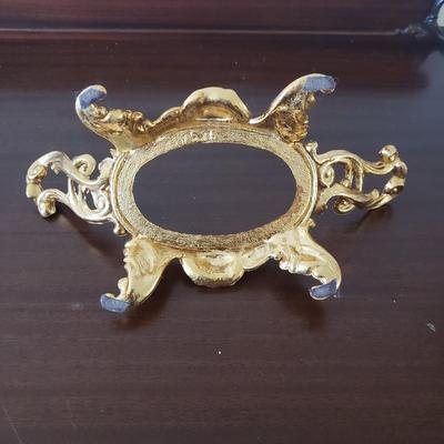 Ornate Gold Mirror & Cut Glass Bowl (DR-KD)