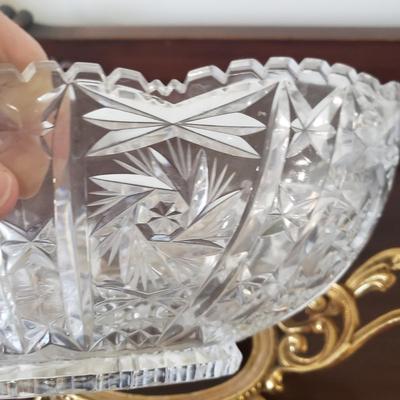 Ornate Gold Mirror & Cut Glass Bowl (DR-KD)