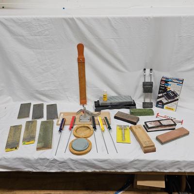 Assortment of Sharpening Stones, Hones & Diamond Plates (DG-JS)