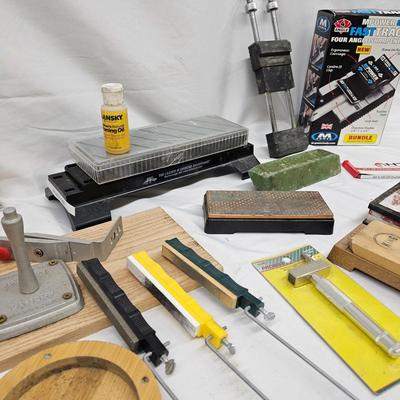 Assortment of Sharpening Stones, Hones & Diamond Plates (DG-JS)