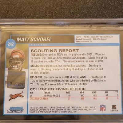 Sale Photo Thumbnail #43: 2002 Bowman Chrome Matt Schobel Gem Mint 10 Signed Gold Final Authority