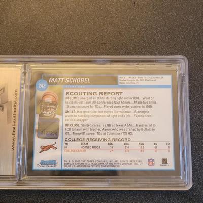 Sale Photo Thumbnail #42: 2002 Bowman Chrome Matt Schobel Gem Mint 10 Signed Gold Final Authority