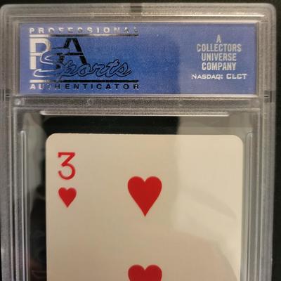 Sale Photo Thumbnail #48: 1978 Sports Deck Division PSA Grade Mint 9 3 of Hearts