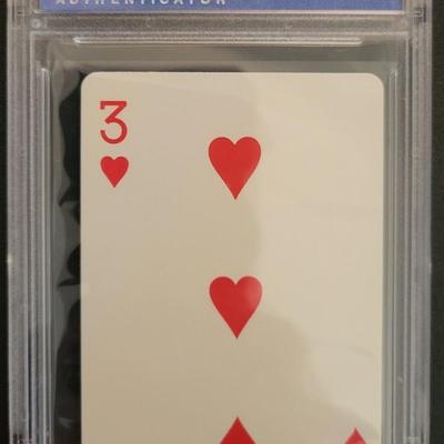 Sale Photo Thumbnail #47: 1978 Sports Deck Division PSA Grade Mint 9 3 of Hearts