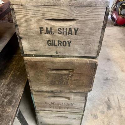 Sale Photo Thumbnail #90: Vintage Gilroy Fruit Lug Boxes