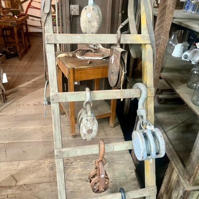 Sale Photo Thumbnail #158: Antique Pulleys