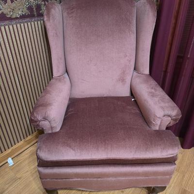 Dusty Rose Wingback Chair